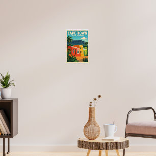 Póster de viaje de Ciudad del Cabo, Sudáfrica,