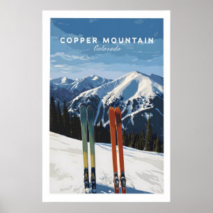 Póster de viaje de Copper Mountain Colorado Mounta