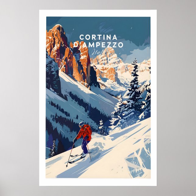 Póster de viaje de Cortina d'Ampezzo - Italia 1 (Frente)