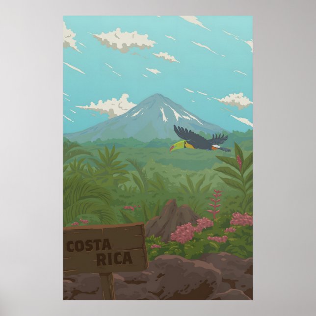 Póster de viaje de Costa Rica (Frente)