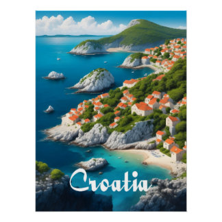 Póster de viaje de Croacia
