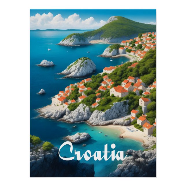 Póster de viaje de Croacia (Anverso)