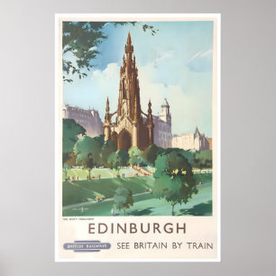 Póster de viaje de Edimburgo Arte de Escocia Escoc