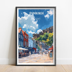 Póster de viaje de Edimburgo Royal Mile Impresión 