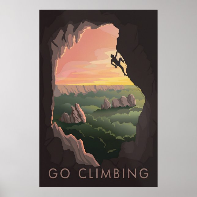 Póster de viaje de escalada (Frente)