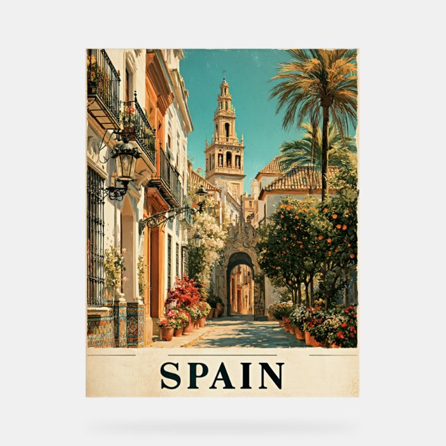Póster de viaje de España (Anverso)