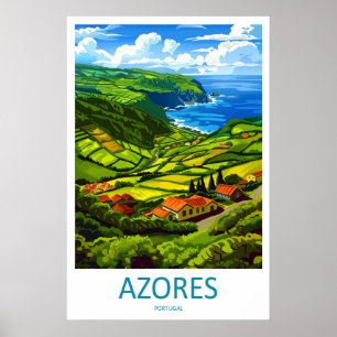 Póster de viaje de esquí del Parque Nacional de Az