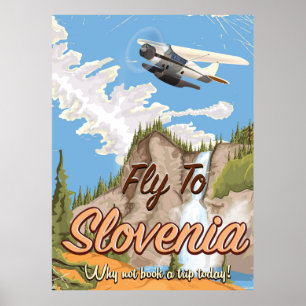 Póster de viaje de estilo vintage de Eslovenia