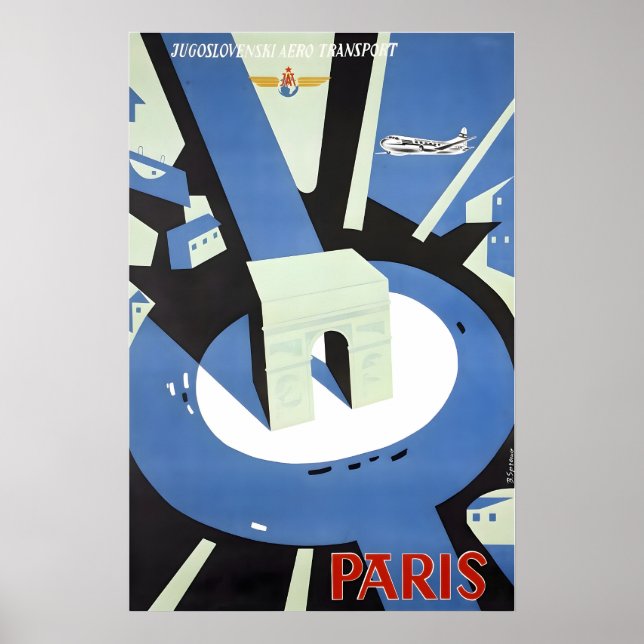 Póster de viaje de Francia Arte francés Impresión  (Frente)