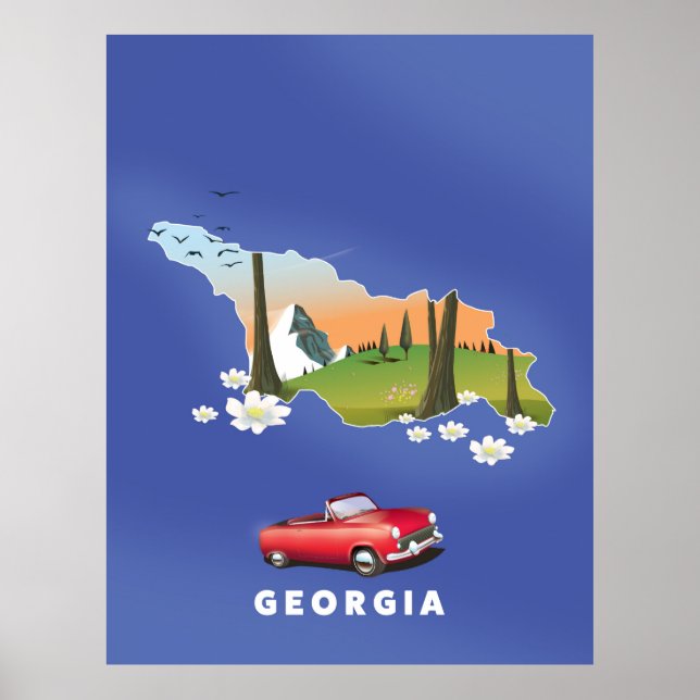 Póster de viaje de Georgia (Frente)