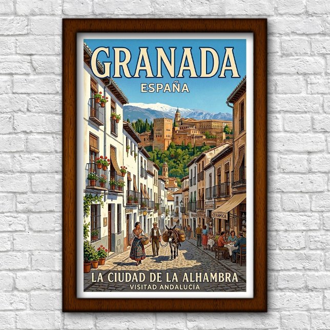 Póster de viaje de Granada, España de la década de (Subido por el creador)