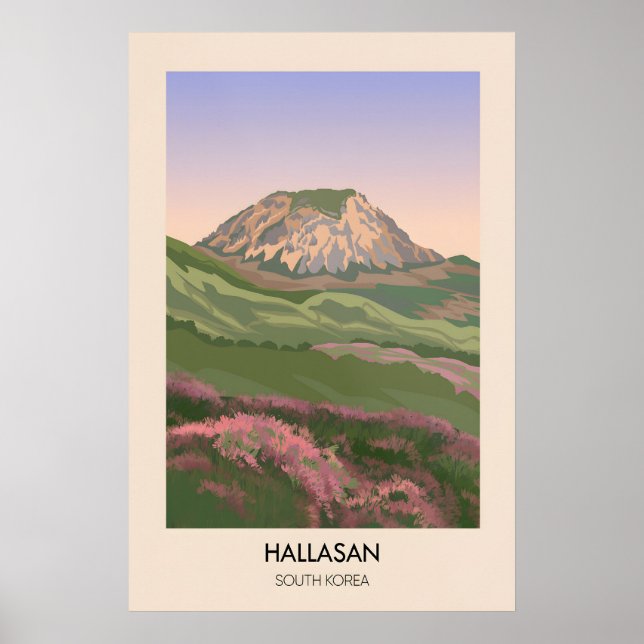 Póster de viaje de Hallasan Corea del Sur (Frente)
