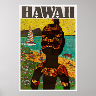 Póster de viaje de Hawái Arte hawaiano Impresión K