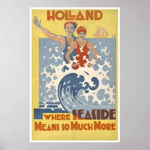 Póster de viaje de Holanda Arte de los Países Bajo