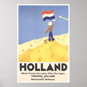 Póster de viaje de Holanda Impresión de arte de pl
