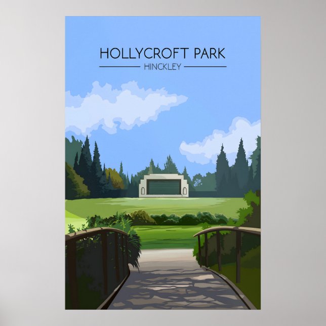 Póster de viaje de Hollycroft Park Hinckley (Frente)
