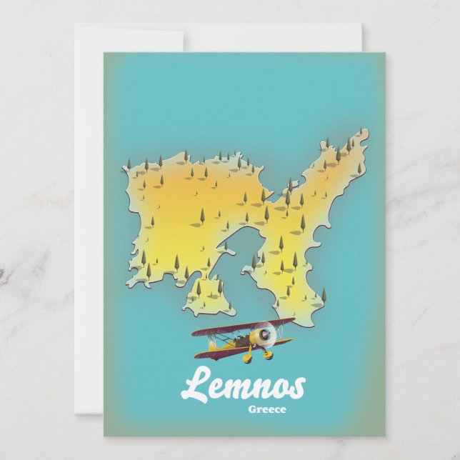 Póster de viaje de Icasia Grecia. (Anverso)