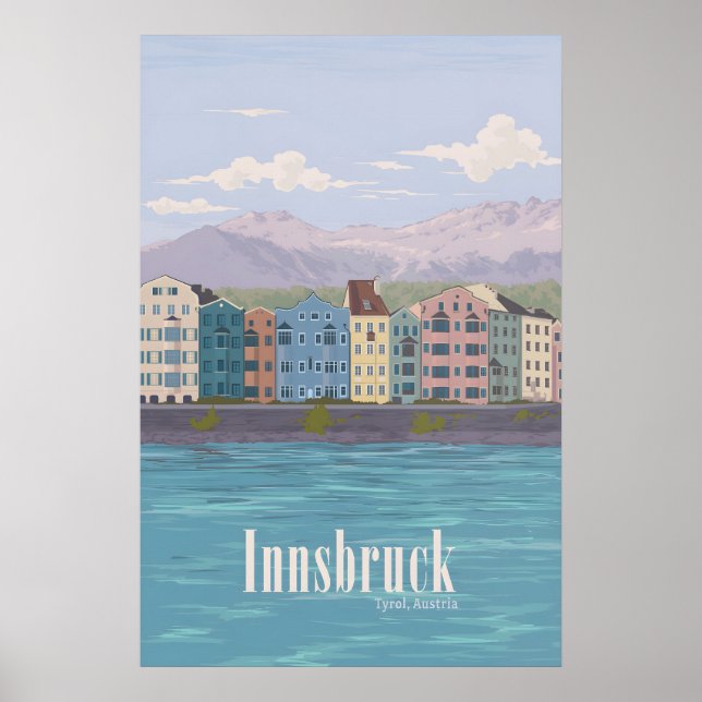 Póster de viaje de Innsbruck Austria (Frente)