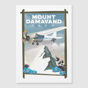Póster de viaje de Irán Monte Damavand.
