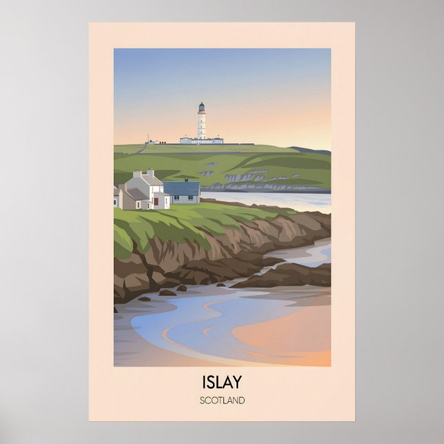 Póster de viaje de Islay Escocia (Frente)
