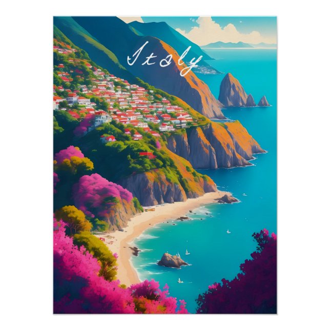 Póster de viaje de Italia (Anverso)