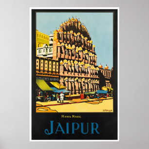 Póster de viaje de Jaipur India Arte Impresión Haw