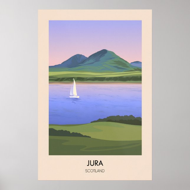 Póster de viaje de Jura Escocia (Frente)