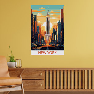 Póster de viaje de la ciudad de Nueva York para pa