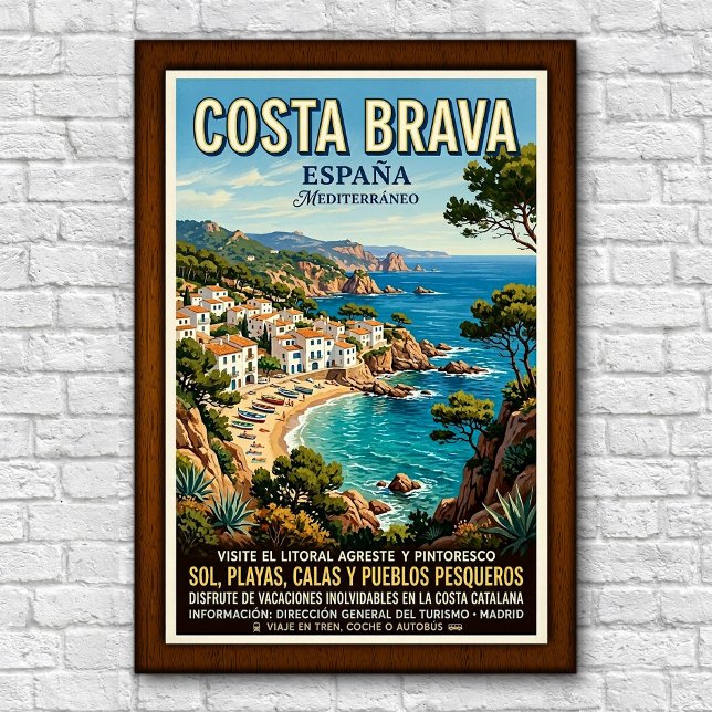 Póster de viaje de la Costa Brava, España de los a (Subido por el creador)