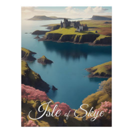 Póster de viaje de la Isla de Skye Escocia