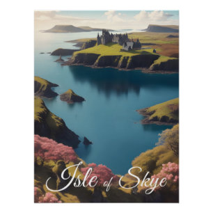 Póster de viaje de la Isla de Skye Escocia