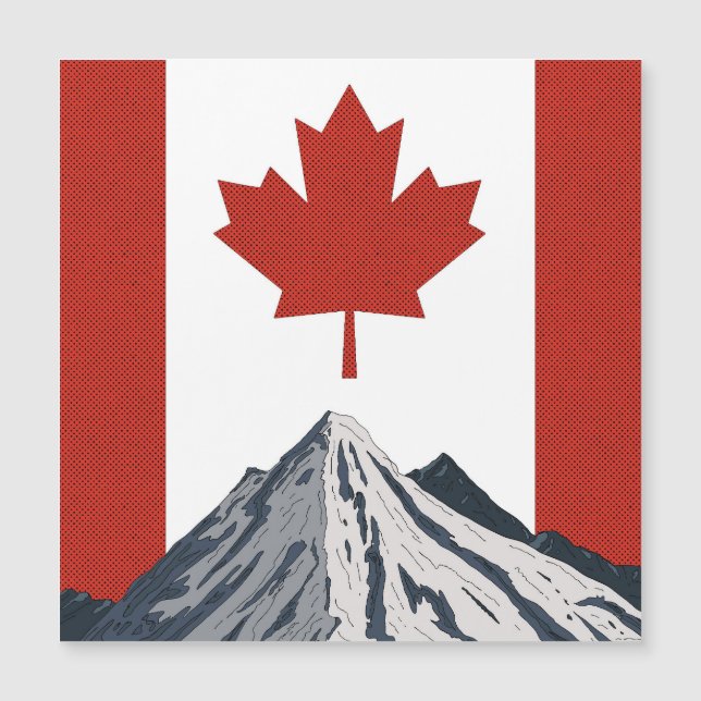 Póster de viaje de la montaña de Canadá (Anverso)