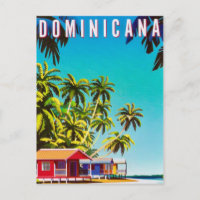 Póster de viaje de la República Dominicana Tarjeta