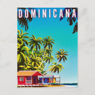 Póster de viaje de la República Dominicana Tarjeta
