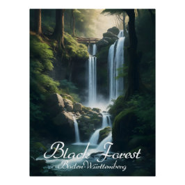Póster de viaje de la Selva Negra Alemania
