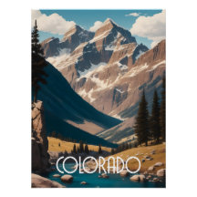 Póster de viaje de las Montañas de Colorado