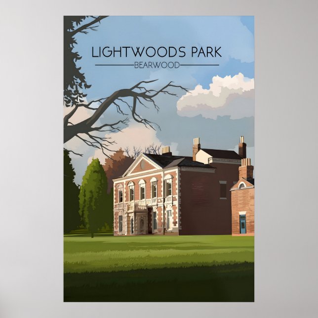 Póster de viaje de Lightwoods Park Bearwood (Frente)