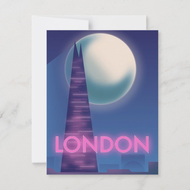 Póster de viaje de Londres Neon (Anverso)