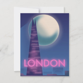 Póster de viaje de Londres Neon