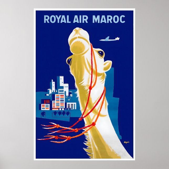 Póster de viaje de Marruecos Impresión de arte mar (Frente)