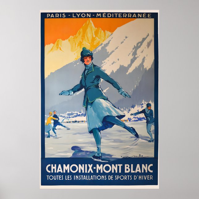 Póster de viaje de Mont Blanc (Frente)
