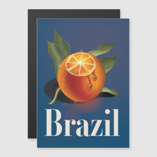 Póster de viaje de Naranjas de Brasil
