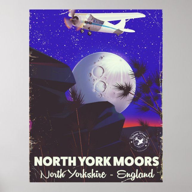 Póster de viaje de North York Moors Inglaterra (Frente)