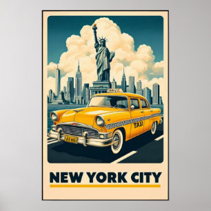Póster de viaje de Nueva York de 1955