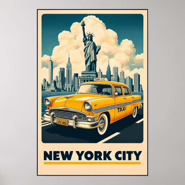 Póster de viaje de Nueva York de 1955 (Frente)