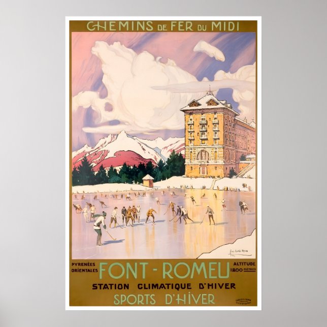 Póster de viaje de Odeillo Font-Romeu Arte Via Fra (Frente)