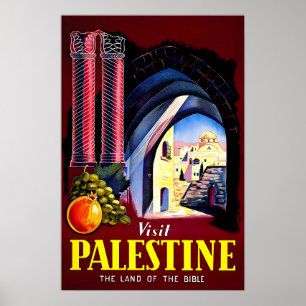 Póster de viaje de Palestina Impresión de arte pal