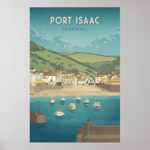Póster de viaje de Port Isaac Cornwall