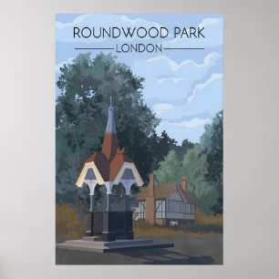 Póster de viaje de Roundwood Park Londres