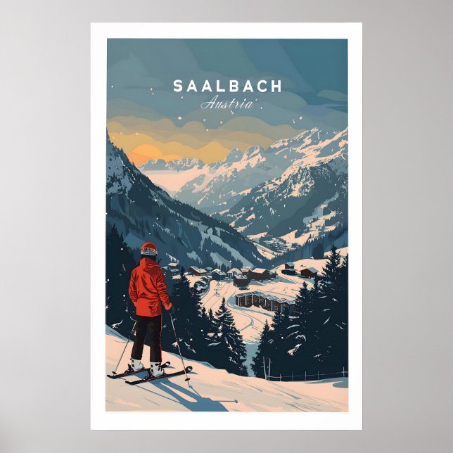 Póster de viaje de Saalbach - Austria 1 (Frente)